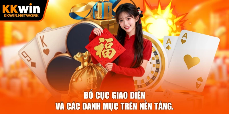 Bố cục giao diện và các danh mục trên nền tảng.